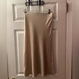 Quince 100% Silk Skirt - Champagne- size S